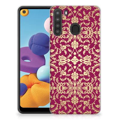 Siliconen Hoesje Samsung Galaxy A21 Barok Pink Siliconen Hoesje Samsung Galaxy A21 Barok Pink