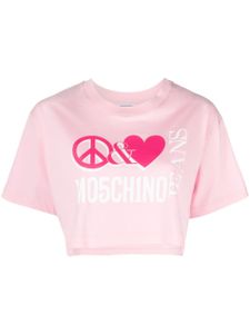 Moschino t-shirt en coton à logo imprimé - Rose