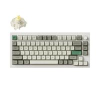Keychron Q1 Max QMK/VIA Draadloos Mechanisch Toetsenbord, Volledig Metaal, Programmeerbare Toetsen, 2.4 GHz/Bluetooth/Draadloos Toetsenbord met Hot-Swappable, Shell White, Gateron Jupiter Banana