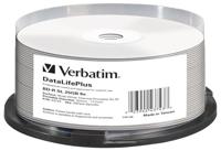 Verbatim BD-R Blu-ray 25 GB - 6x brandsnelheid, bedrukbaar, 25 Pack Spindle