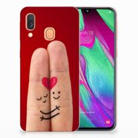 Samsung Galaxy A40 Silicone Back Cover Liefde - Origineel Romantisch Cadeau - thumbnail