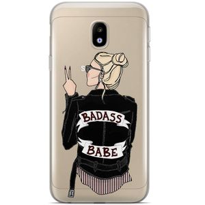 Samsung Galaxy J3 2017 siliconen hoesje - Badass babe (blondine)