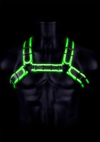 Buckle Bulldog Harness - GitD - Neon Green/Black - L/XL