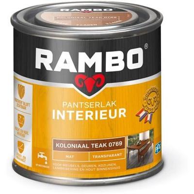 Rambo Pantserlak Interieur Transparant Mat - Koloniaal Teak