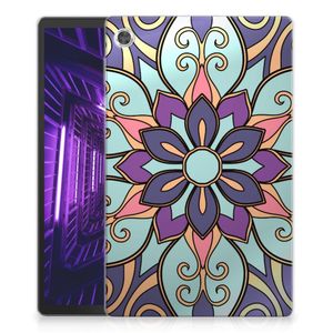 Lenovo Tab M10 Plus Siliconen Hoesje Purple Flower