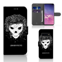 Telefoonhoesje met Naam Samsung Galaxy S10 Plus Skull Hair