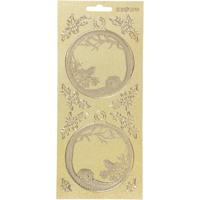 Creotime stickervel goud kerstballen