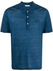 Boglioli semi-sheer polo shirt - Bleu