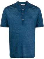 Boglioli semi-sheer polo shirt - Bleu