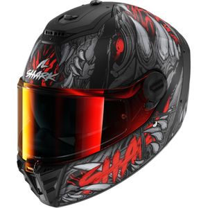 SHARK Spartan RS Shaytan, Integraalhelm, Mat Zwart-Rood-Antraciet KRA