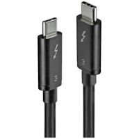 LINDY USB-kabel USB 3.2 Gen1 (USB 3.0 / USB 3.1 Gen1) USB-C stekker, USB-C stekker 0.50 m Zwart 41555 - thumbnail