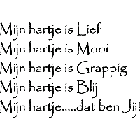 Mijn Hartje - Muursticker