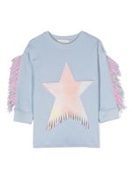 Stella McCartney Kids sweat frangé à patch étoile - Bleu - thumbnail