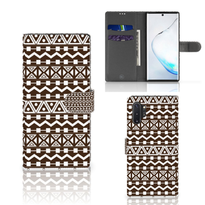 Samsung Galaxy Note 10 Plus Telefoon Hoesje Aztec Brown