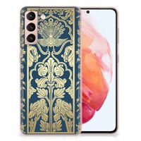 Samsung Galaxy S21 TPU Case Beige Flowers - thumbnail