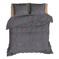 Satin D'or Satin D'or Elsa Dekbedovertrek - Lits-jumeaux (240x200/220 Cm + 2 Slopen) - Katoen Satijn - Antraciet