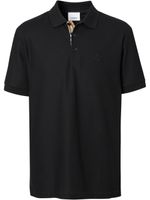 Burberry polo en coton piqué à motif monogrammé - Noir