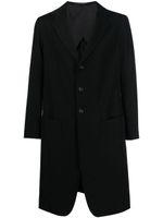 Yohji Yamamoto Pre-Owned manteau à simple boutonnage (2010) - Noir - thumbnail