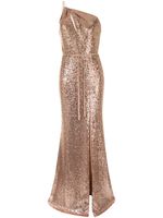 Marchesa Notte Bridesmaids robe brodée de sequins - Or