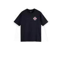 Scotch & Soda T-shirt met backprint donkerblauw