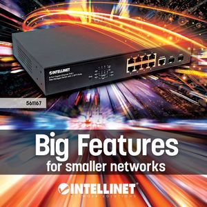 Intellinet 561167 netwerk-switch Managed Gigabit Ethernet (10/100/1000) Power over Ethernet (PoE) Zwart