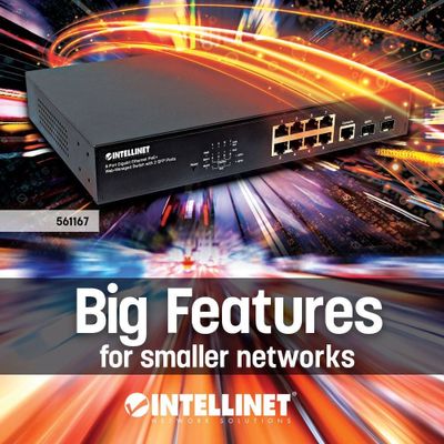 Intellinet 561167 netwerk-switch Managed Gigabit Ethernet (10/100/1000) Power over Ethernet (PoE) Zwart