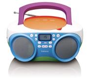 Lenco SCD-41 - CD-speler voor kinderen - CD-radio - Stereo-installatie - Boombox - FM-radiotuner - USB aansluiting - MP3-2 x 1 W RMS vermogen - Werkt op netvoeding en batterijen - Kleurrijk