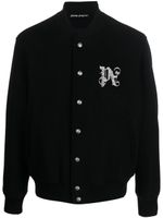 Palm Angels veste bomber à motif monogrammé brodé - Noir - thumbnail