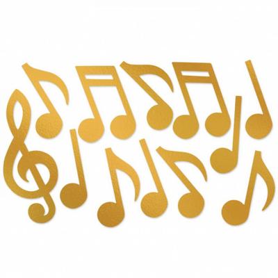 Decoratie Muzieknoten goudkleurig