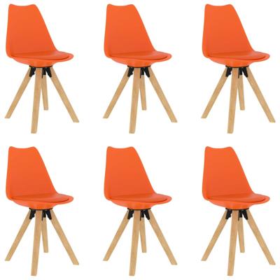 Vidaxl Eetkamerstoelen 6 St Oranje