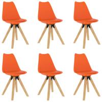 Vidaxl Eetkamerstoelen 6 St Oranje