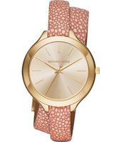 Horlogeband Michael Kors MK2476 Onderliggend Leder Roze 12mm - thumbnail