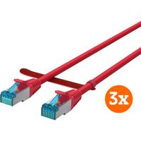 BlueBuilt Netwerkkabel STP CAT6 0,5 meter Rood 3-Pack