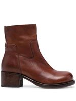 Moma Tronchetto leather ankle boots - Marron