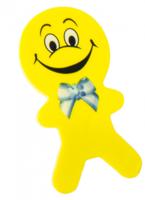 LG Imports gum poppetjes junior 6 cm rubber geel 2 stuks