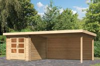 Woodfeeling | Tuinhuis Bastrup 4 met Overkapping 4,0 en Achterwand