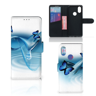 Xiaomi Mi A2 Telefoonhoesje met Pasjes Vlinders Xiaomi Mi A2 Telefoonhoesje met Pasjes Vlinders