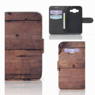 Samsung Galaxy Core Prime Book Style Case Old Wood Samsung Galaxy Core Prime Book Style Case Old Wood