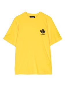 DSQUARED2 KIDS t-shirt à logo imprimé - Jaune