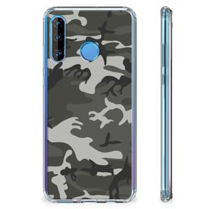 Huawei P30 Lite Doorzichtige Silicone Hoesje Army Light