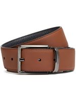 Zegna ceinture en cuir à design réversible - Marron