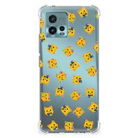 Doorzichtige Silicone Hoesje voor Motorola Moto G72 Katten Emojis