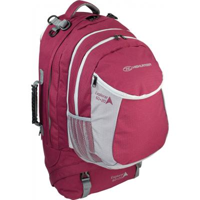 Highlander Rugzak Explorer 60 + 20 Liter Roze