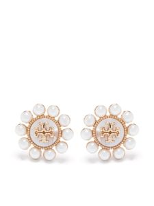 Tory Burch boucles d'oreilles à plaque logo