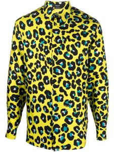 Versace chemise à imprimé léopard - Jaune