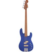 Charvel Pro-Mod San Dimas Bass PJ IV CM Mystic Blue elektrische basgitaar - thumbnail