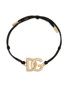 Dolce & Gabbana bracelet en cordes à breloque logo DG