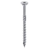 Woodies Ultimate spaanplaatschroef 5x90mm - platkop - RVS - deeldraad - T25 - 61850551 (per 200 stuks)