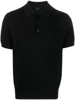 Brioni waffle-knit polo shirt - Noir - thumbnail