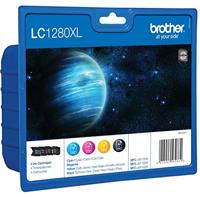Brother LC1280XL Multipack Ink Cartridge, Juodas, Cyaan, Magenta, Geltona